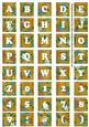 Gold Teeny Flower Alphabet Tile Embellishment Sheet