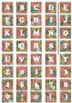 Pink Teeny Flower Alphabet Tile Embellishment Sheet