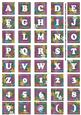 Purple Teeny Flower Alphabet Tile Embellishment Sheet