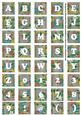 Silver Teeny Flower Alphabet Tile Embellishment Sheet