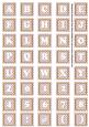 Dpink White Dotty Alphabet Tile Embellishment Sheet