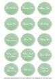Mgreen White Dotty Fancy Occasion Mix Sentiment Label Sheet