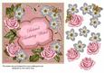 Pink Silver Fmk Belated Birthday 7in Fancy Decoupage Topper