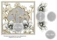 Silver Magnolia Best Wishes 7in Timeflower Decoupage Topper