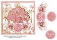 Pink Magnolia Time Goes 7in Time Flower Decoupage Topper