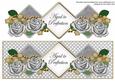 Silver Rose Aged to Perfection Exlarge Dl Diamond Topper