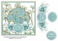 Teal Magnolia Happy Anniversary 7in Time Flower Topper