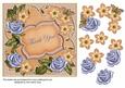 Peach Blue Fmk Thank You 7in Fancy Decoupage Topper