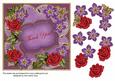 Red Purple Fmk Thank You 7in Fancy Decoupage Topper