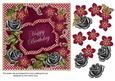 Cerise Fmk Happy Birthday 7in Fancy Decoupage Topper
