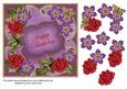 Red Purple Fmk Happy Birthday 7in Fancy Decoupage Topper