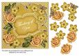 Gold Fmk Thinking of You 7in Fancy Decoupage Topper
