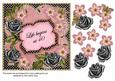 Pink Blk Fmk Life Begins at 40 7in Fancy Decoupage Topper