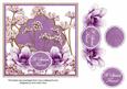 Purple Magnolia Special Friend 7in Time Flower Deco Topper