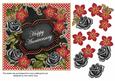 Black Red Fmk Happy Anniversary 7in Fancy Decoupage Topper