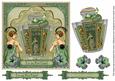 Olive Art Deco Perfume Best Friend 7in Decoupage Topper