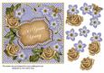 Blue Gold Fmk 100 Years Young 7in Fancy Decoupage Topper