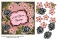 Pink Black Fmk 100 Years Young 7in Fancy Decoupage Topper