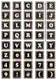 Black Paisley Weave Mix Alphabet Tile Embellishment Sheet