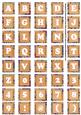 Borange Paisley Weave Mix Alphabet Tile Embellishment Sheet