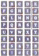 Dblue Paisley Weave Mix Alphabet Tile Embellishment Sheet