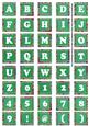 Dgreen Paisley Weave Mix Alphabet Tile Embellishment Sheet
