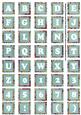 Dteal Paisley Weave Mix Alphabet Tile Embellishment Sheet