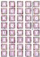 Lilac Paisley Weave Mix Alphabet Tile Embellishment Sheet