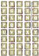 Olive Paisley Weave Mix Alphabet Tile Embellishment Sheet