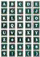 Peacock Paisley Weave Mix Alphabet Tile Embellishment Sheet