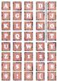 Pink Paisley Weave Mix Alphabet Tile Embellishment Sheet