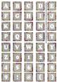 Silver Paisley Weave Mix Alphabet Tile Embellishment Sheet