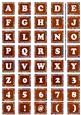 Sunrise Paisley Weave Mix Alphabet Tile Embellishment Sheet
