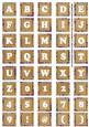 Vtea Paisley Weave Mix Alphabet Tile Embellishment Sheet