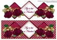 Hot Pink Rose Age is a Number Exlarge Dl Diamond Topper