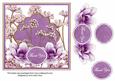 Purple Magnolia Thank You 7in Time Flower Deco Topper