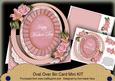 Pink Floral Mothers Day Oval Over 3D Mini Card Kit