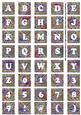 Black Paisley Weave Alphabet Tile Embellishment Sheet