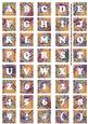 Borange Paisley Weave Alphabet Tile Embellishment Sheet