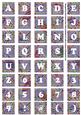 Dblue Paisley Weave Alphabet Tile Embellishment Sheet
