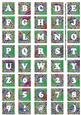 Dgreen Paisley Weave Alphabet Tile Embellishment Sheet