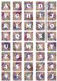Dpink Paisley Weave Alphabet Tile Embellishment Sheet