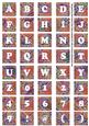 Dred Paisley Weave Alphabet Tile Embellishment Sheet
