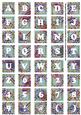 Dteal Paisley Weave Alphabet Tile Embellishment Sheet