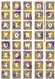 Gold Paisley Weave Alphabet Tile Embellishment Sheet