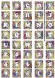 Olive Paisley Weave Alphabet Tile Embellishment Sheet