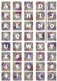 Silver Paisley Weave Alphabet Tile Embellishment Sheet