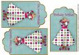 Cerise Teal Daisy Dress Birthday Mix1 Fashion Tag Sheet