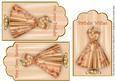 Peach Rose Dress Birthday Mix1 Fashion Tag Sheet