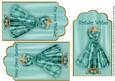 Peacock Rose Dress Birthday Mix1 Fashion Tag Sheet